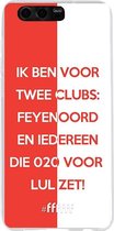 6F hoesje - geschikt voor Honor 9 -  Transparant TPU Case - Feyenoord - Quote #ffffff