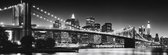 Reinders Painting New York - pont de brooklyn noir & blanc - Panneau Deco - 90 x 30 cm - no. 19605
