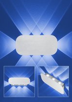PRINCE Wandlamp LED 8x1W/95lm Rechthoekig Zilver