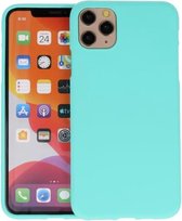 BackCover Hoesje Color Telefoonhoesje voor iPhone 11 Pro Max - Turquoise