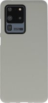 Hoesje Geschikt voor de Samsung Galaxy S20 Ultra - Backcover Color Telefoonhoesje - Grijs