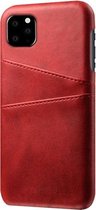 GadgetBay Lederen Portemonnee Wallet iPhone 11 Pro Max hoesje - Rood Bescherming