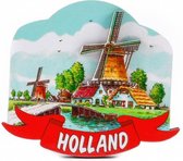 Magneet 2D MDF Molens Landschap Holland - Souvenir