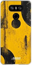 LG G6 Hoesje Transparant TPU Case - Black And Yellow #ffffff