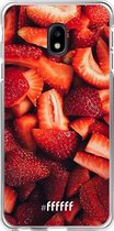 Samsung Galaxy J3 (2017) Hoesje Transparant TPU Case - Strawberry Fields #ffffff