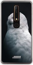 Nokia 6 (2018) Hoesje Transparant TPU Case - Witte Uil #ffffff