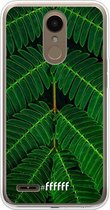 LG K10 (2018) Hoesje Transparant TPU Case - Symmetric Plants #ffffff