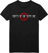 Queens Of The Stone Age Heren Tshirt -M- Text Logo Zwart