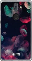 Nokia 8 Sirocco Hoesje Transparant TPU Case - Jellyfish Bloom #ffffff