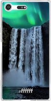 Sony Xperia XZ Premium Hoesje Transparant TPU Case - Waterfall Polar Lights #ffffff