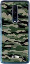 OnePlus 7 Pro Hoesje Transparant TPU Case - Woodland Camouflage #ffffff