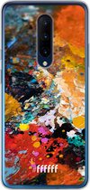 6F hoesje - geschikt voor OnePlus 7 Pro -  Transparant TPU Case - Colourful Palette #ffffff