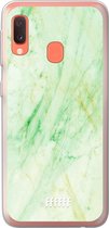 Samsung Galaxy A20e Hoesje Transparant TPU Case - Pistachio Marble #ffffff