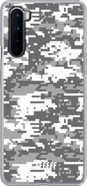 OnePlus Nord Hoesje Transparant TPU Case - Snow Camouflage #ffffff