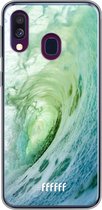 Samsung Galaxy A40 Hoesje Transparant TPU Case - It's a Wave #ffffff