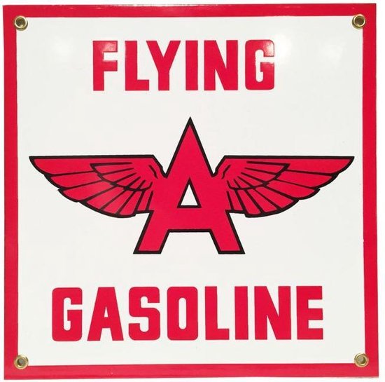 Flying A Gasoline Emaille Bord