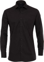 Casa Moda - Heren Overhemd - Strijkvrij - met Borstzakje - Regular fit - Zwart