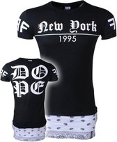 DWN Lifestyle - Heren Longshirt - New York 1995 - Zwart Wit