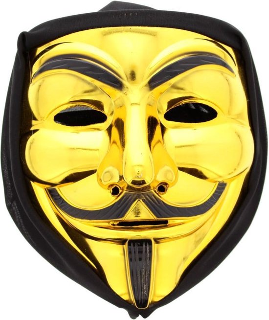 Zac's Alter Ego Masker Gold Anonymous/ Guy Fawkes Goudkleurig | bol.com
