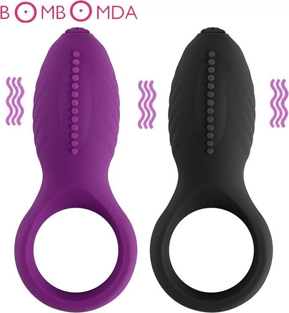 Goedkoopste Vibrerende Cockring - silicone penis ring- G-spot stimulator -Paars