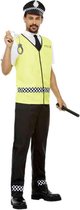 Smiffy's - Politie & Detective Kostuum - Engelse Bobby Politieman Kostuum - Geel, Zwart - XL - Carnavalskleding - Verkleedkleding