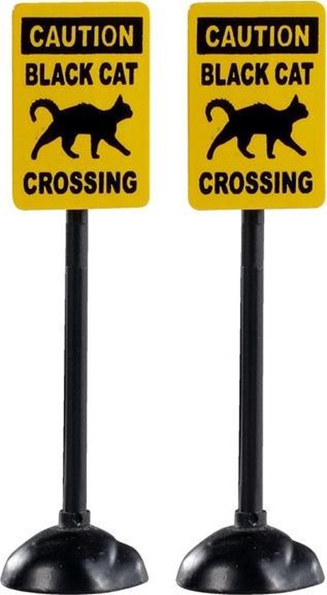 Lemax - Scary Road Signs- Set Of 2 - Kersthuisjes & Kerstdorpen