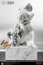 Tom and Jerry: White Marble Statue