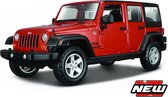 Maisto JEEP WRANGLER UNLIMITED 2015 oranje/zwart schaalmodel 1:24