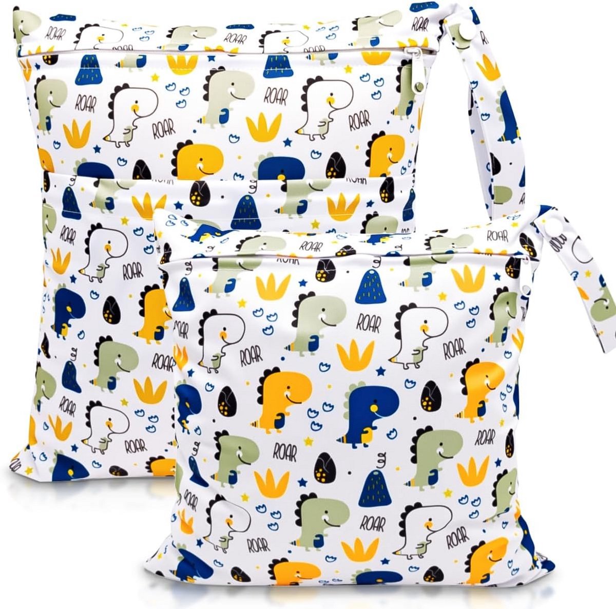 Set van 2 Waterdichte Wasbare Luiertas / Organiser Tas voor Natte en Droge Was