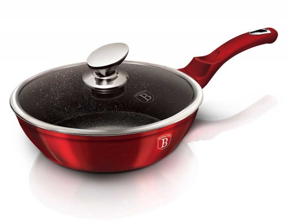 Berlinger Haus Wokpan Burgundy 2,3 Liter 24 Cm Aluminium Rood