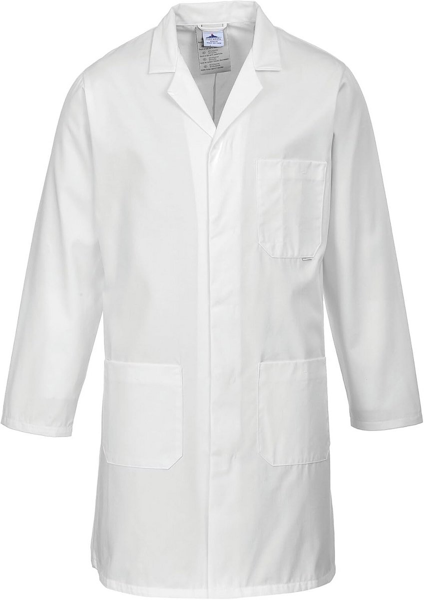 Professionele Witte Laboratoriumjas voor Heren en Dames