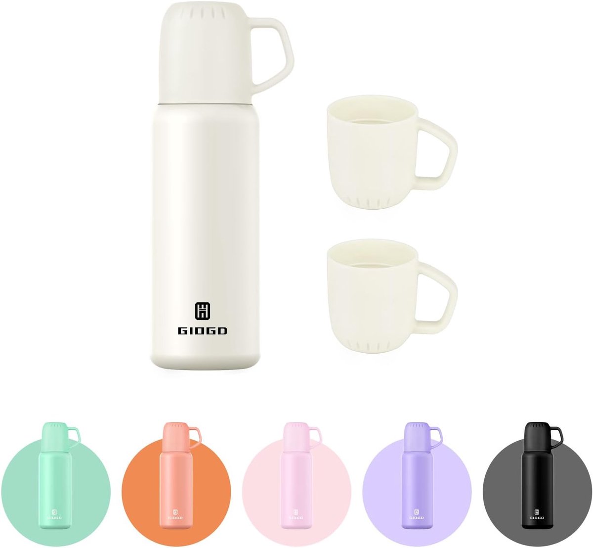 Thermosfles 538 ml met Beker - Vacuüm Geïsoleerd voor Warme en Koude Dranken