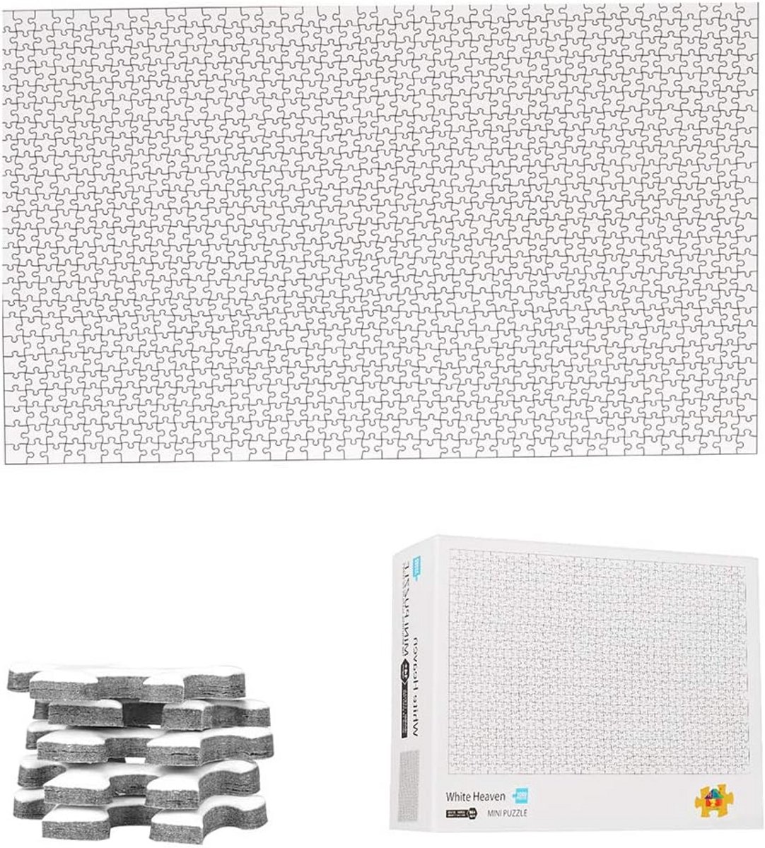 Blanco Puzzel 1000 Stukjes - Zelf Schilderen & Knutselen - Dunne Kartonnen Mini Puzzel