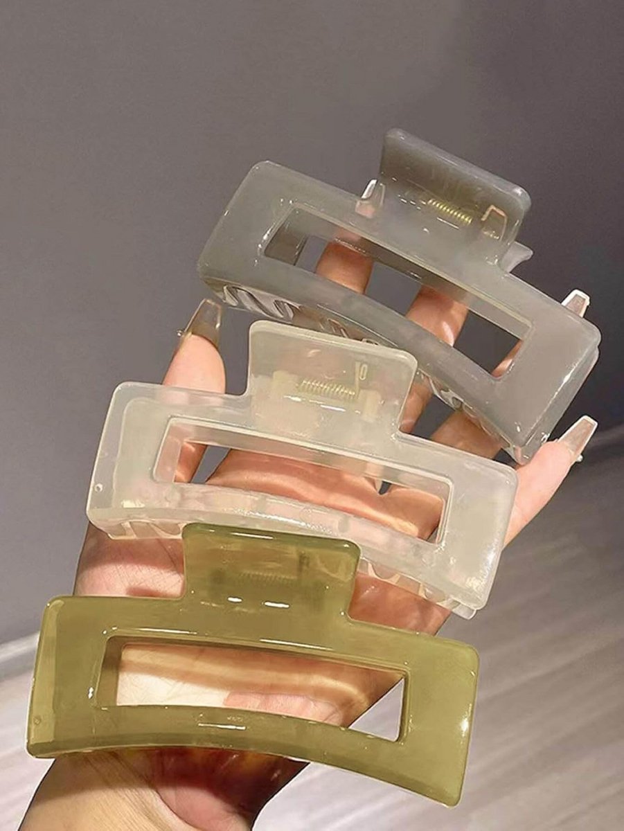 Extra Grote Haarklem Rechthoekig 12 cm voor Dik en Vol Haar