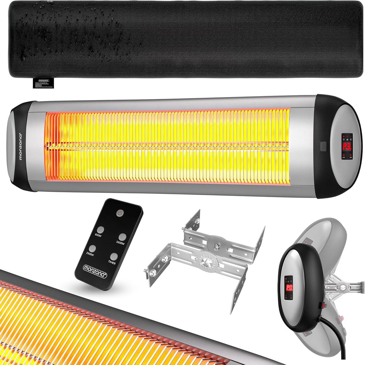Krachtige Infrarood Heater met Timer en Afstandsbediening - 2500W Verstelbaar