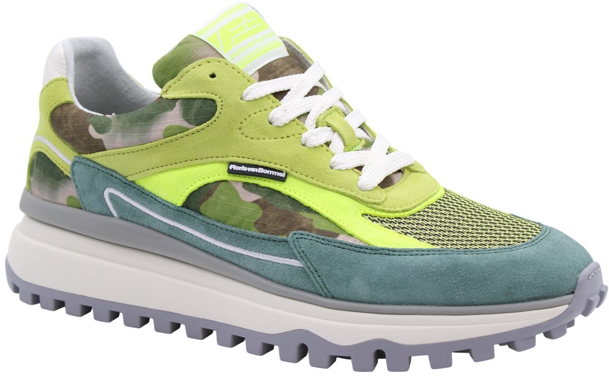 Floris van Bommel - DE GRIPPER 08.01 - Lage sneakersVrije tijdsschoenenHeren sneakers - Kleur: Groen - Maat: 43.5