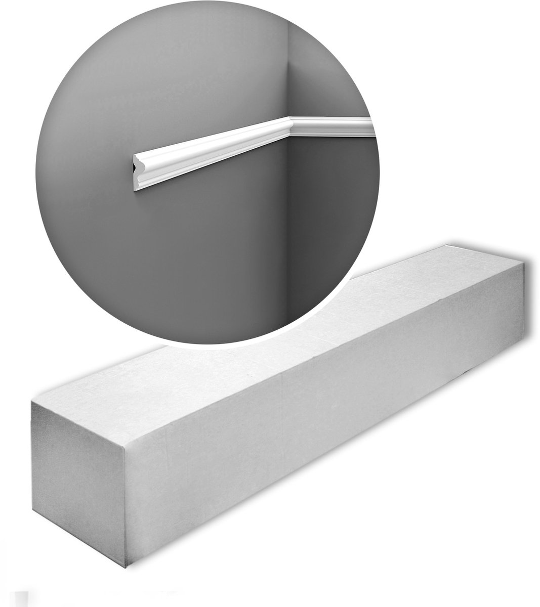 Orac Decor PX201-box AXXENT 1 doos 80 stukken Wandlijst tijdeloos klassieke stijl wit | 160 m