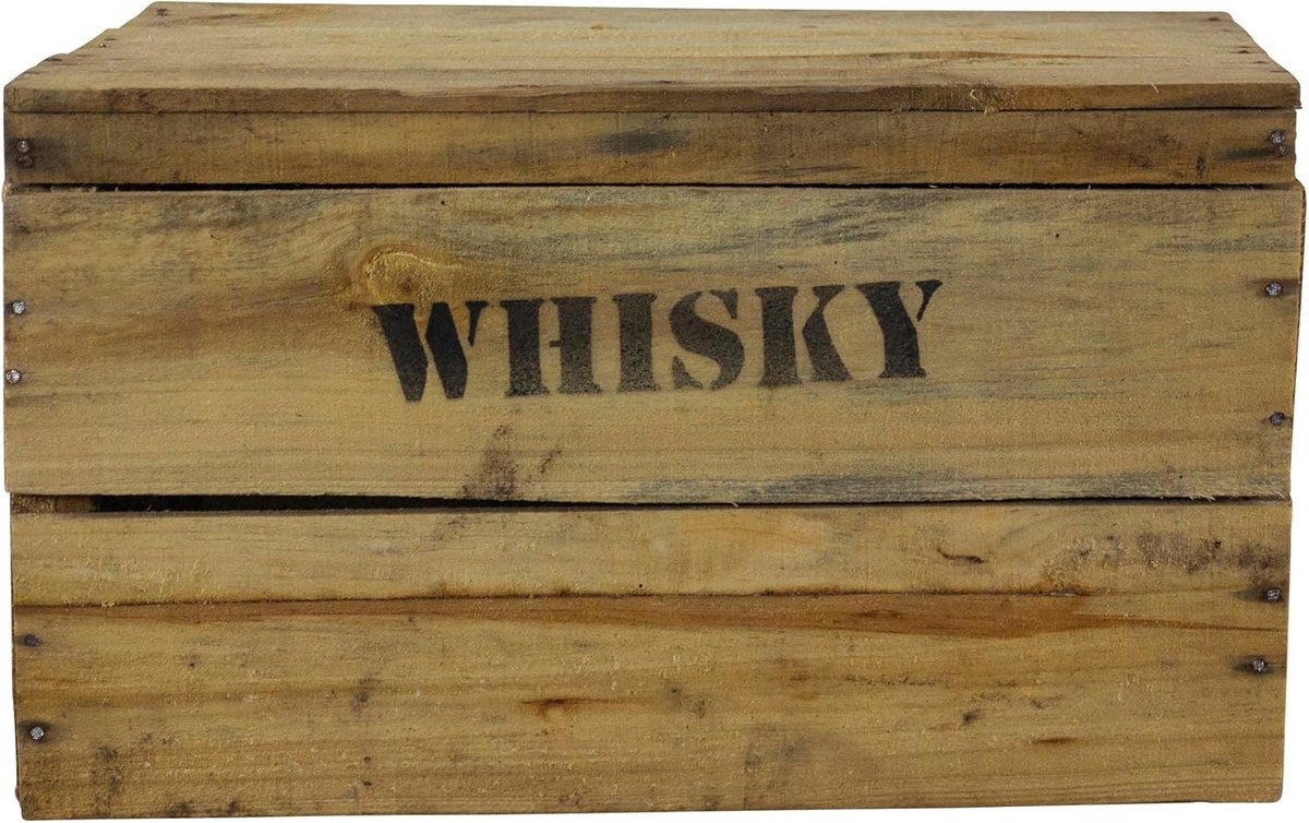 Houten opbergkist met deksel voor decoratie en geschenken