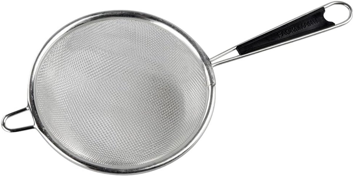 Fijne Keukenzeef RVS Ø 10 cm - Klein Vergiet met Antislip Handvat - Vaatwasmachinebestendig
