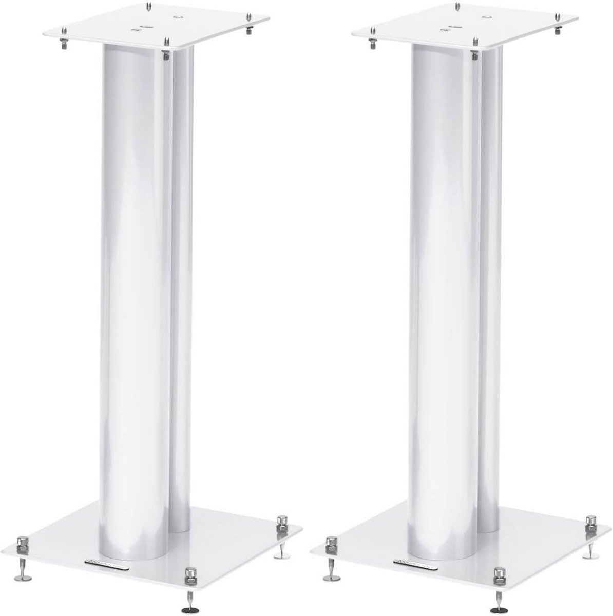 Set van 2 Luidspreker Standen Wit 60 cm Hoog - Stevige Universele Speaker Statieven