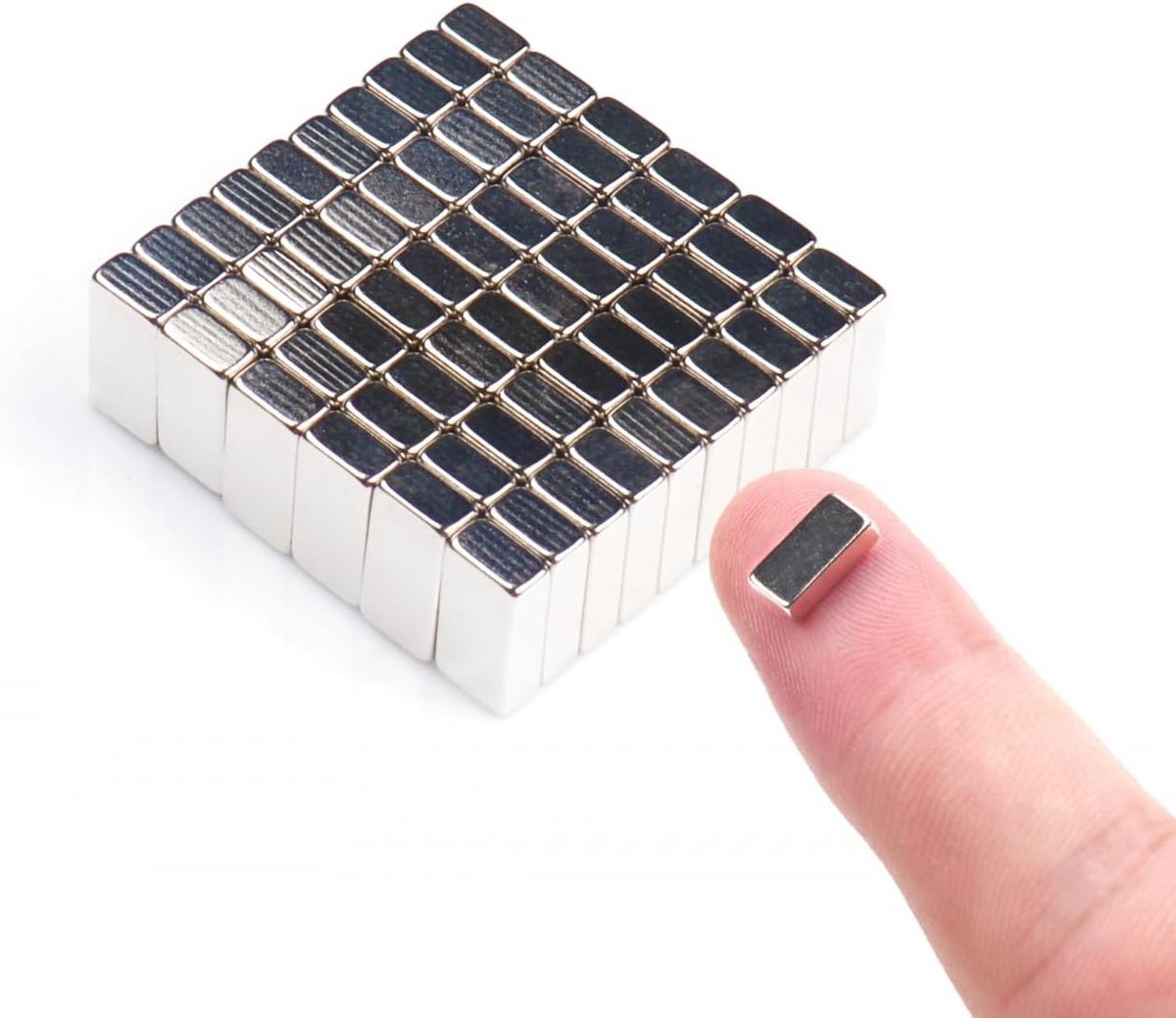 Set van 60 Rechthoekige en Vierkante Magneten voor Knutselen en Hobby