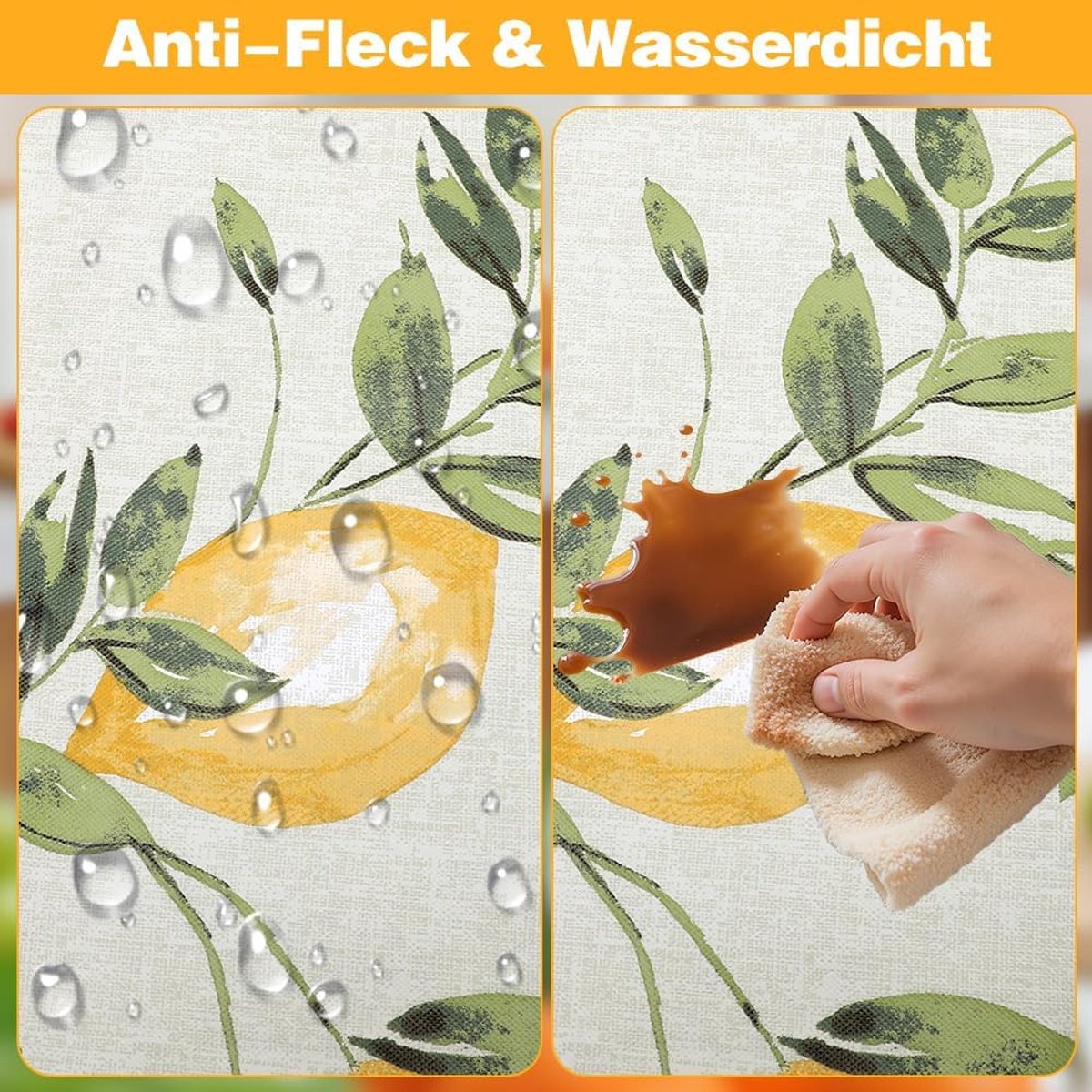 Rechthoekig Tafelkleed PVC Citroen Geel 140x180 cm - Waterdicht en Afwasbaar