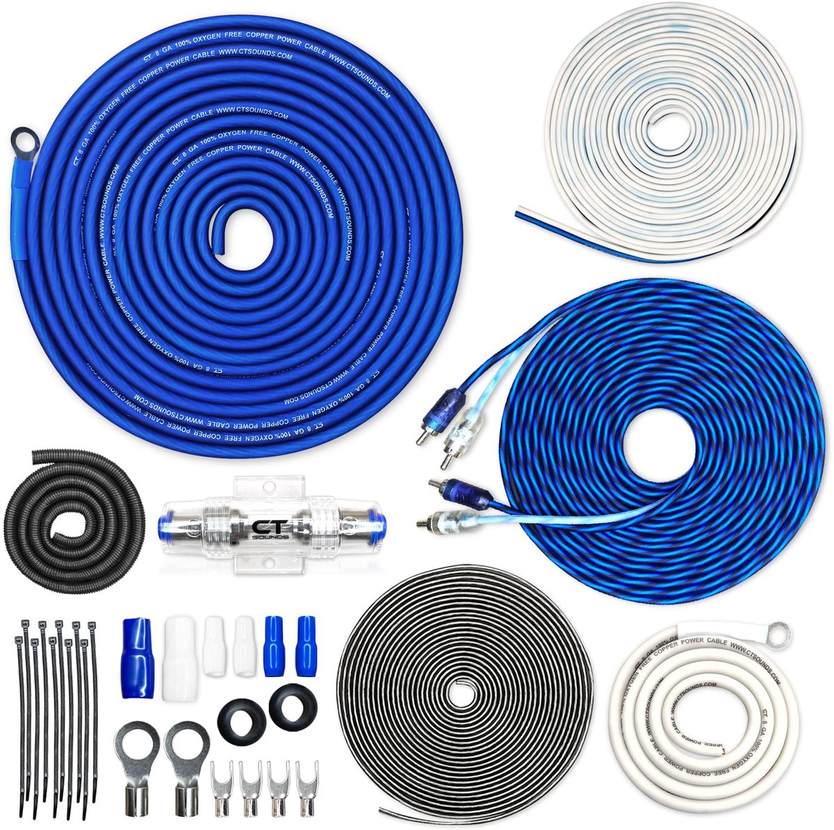 Complete 8 Gauge OFC Installatieset voor Auto Versterkerbedrading