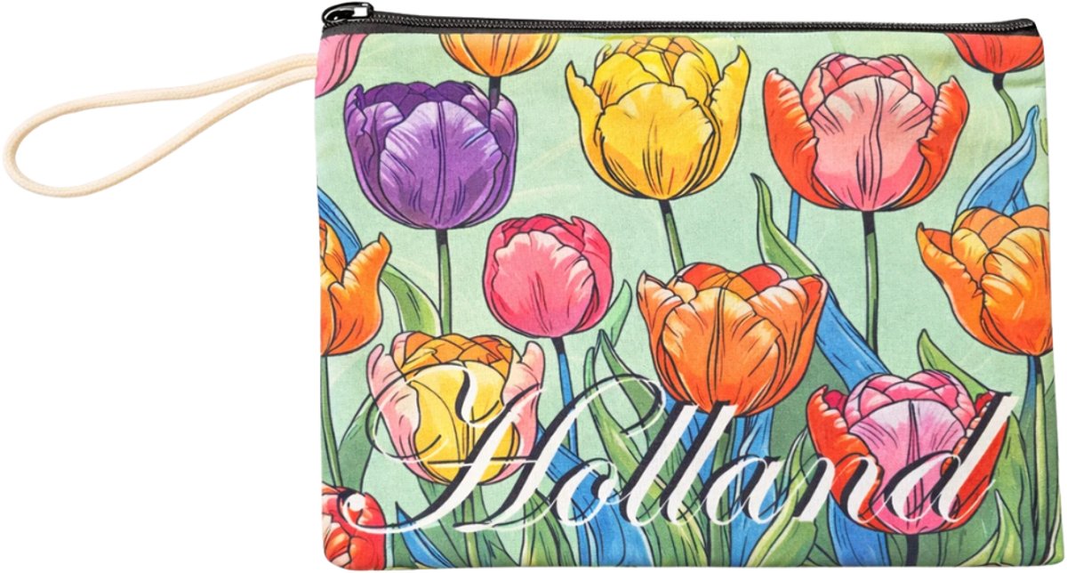 Make-up Tas - Tulpen Holland - Mint Groen – Toilettas