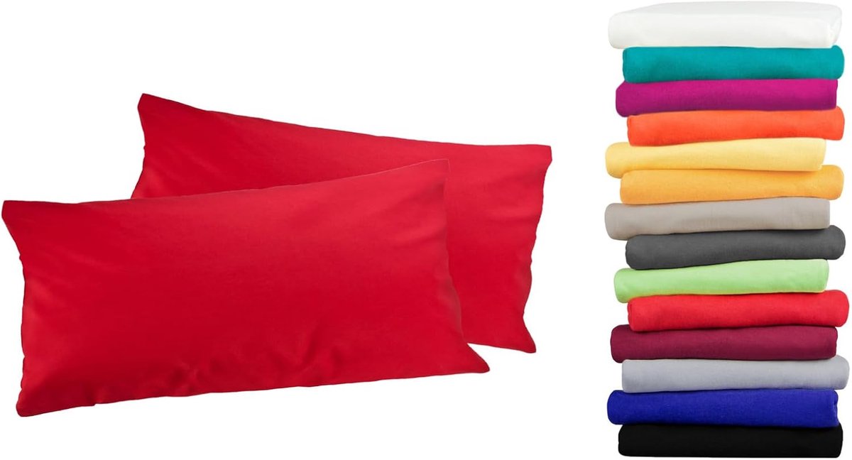 Set van 2 Katoenen Kussenslopen met Rits 30x50 cm - Ademend en Duurzaam