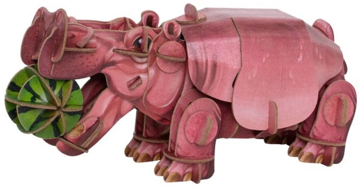 MakeBug, 3D Modelbouwpakket, Voices of Nature, Nijlpaard/Hippo, MB-D-0019, 12x5x6cm