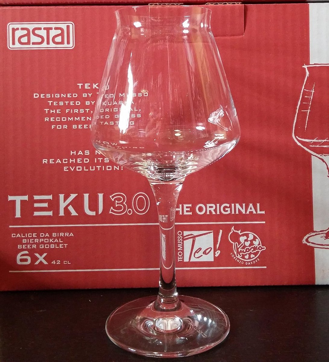 Universele Bierproefglazen Set van 6 - Teku Stijl voor Alle Bierstijlen - 42 cl