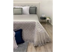 Luxe Katoen-Satijnen Dekbedovertrek Tweepersoons Grijs - Zacht & Glanzend