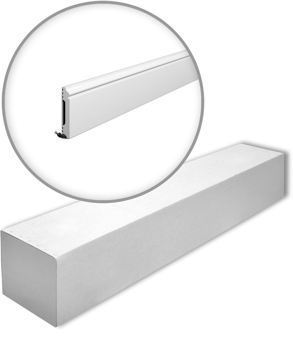 NMC FL1-box WALLSTYL Noel Marquet 1 doos 21 stukken Plint tijdeloos klassieke stijl wit | 42 m