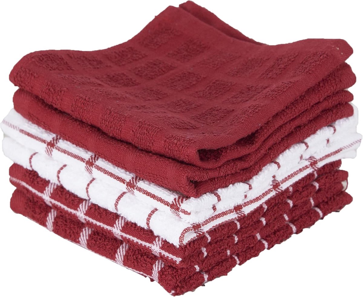 12x Zeer Absorberende Vaatdoeken Set - 100% Katoen Keukentextiel - 30x30 cm